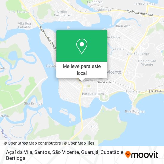 Açaí da Vila mapa