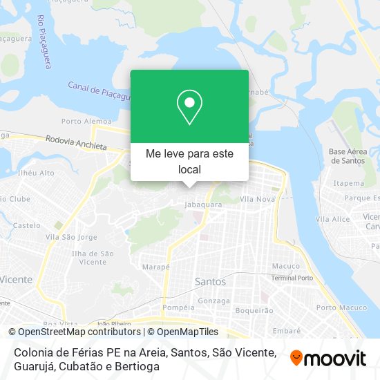 Colonia de Férias PE na Areia mapa