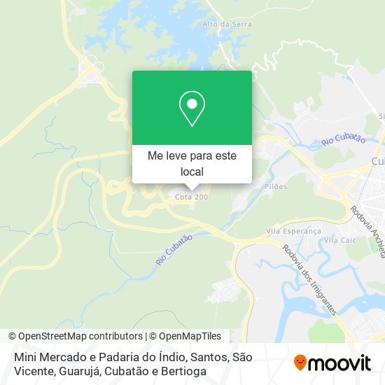 Mini Mercado e Padaria do Índio mapa