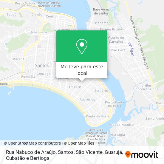 Rua Nabuco de Araújo mapa