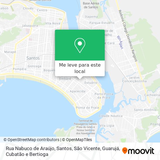 Rua Nabuco de Araújo mapa
