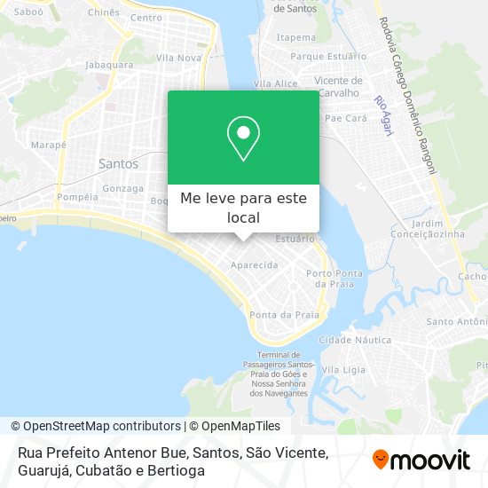 Rua Prefeito Antenor Bue mapa