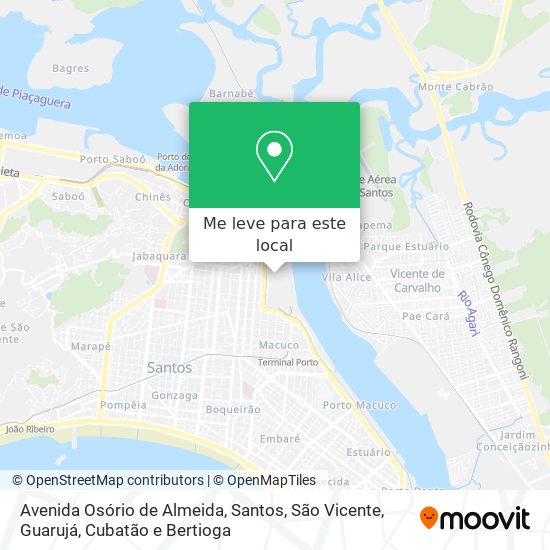 Avenida Osório de Almeida mapa