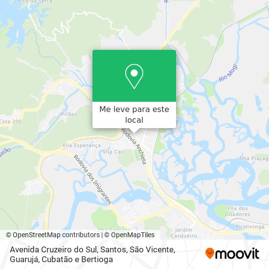 Avenida Cruzeiro do Sul mapa