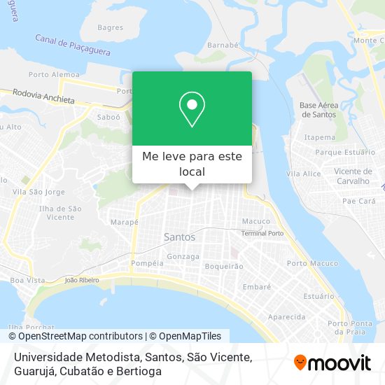 Universidade Metodista mapa