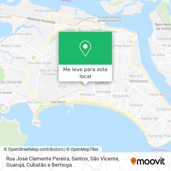 Rua José Clemente Pereira mapa