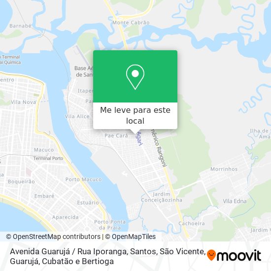 Avenida Guarujá / Rua Iporanga mapa