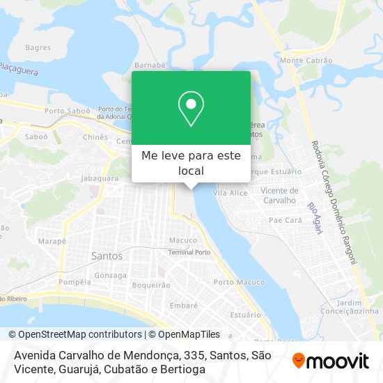 Avenida Carvalho de Mendonça, 335 mapa