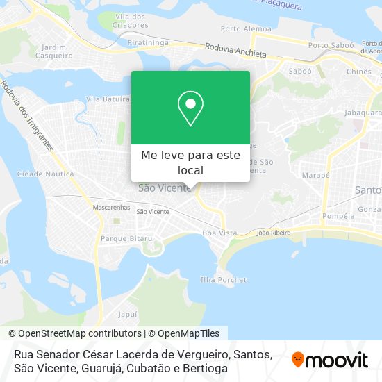 Rua Senador César Lacerda de Vergueiro mapa
