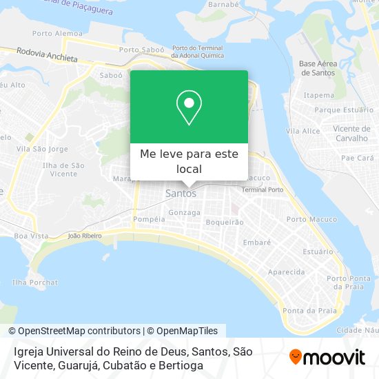 Igreja Universal do Reino de Deus mapa