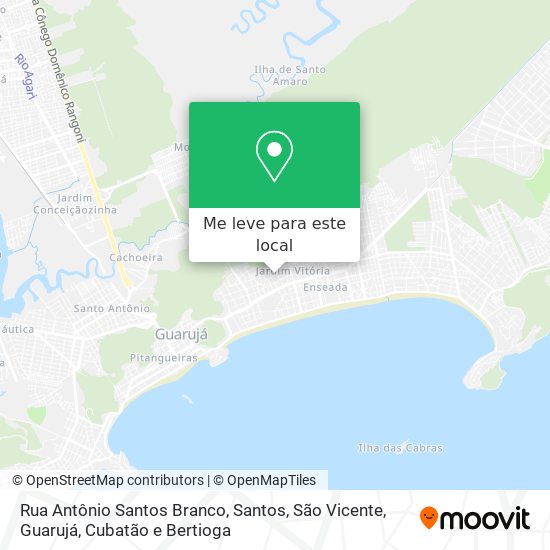 Rua Antônio Santos Branco mapa