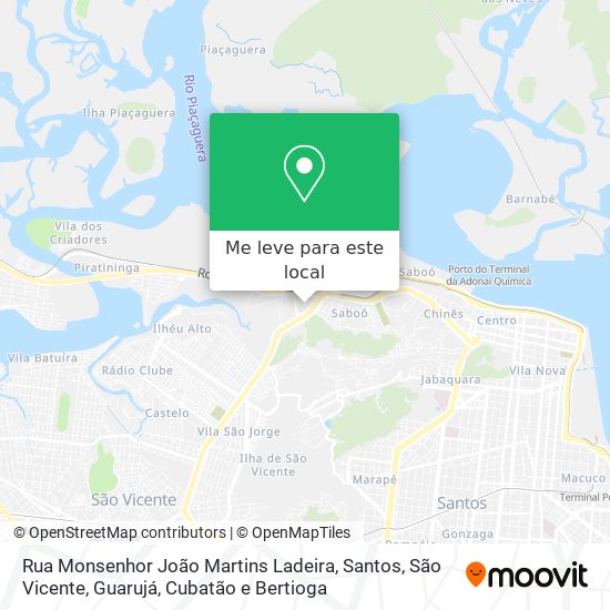 Rua Monsenhor João Martins Ladeira mapa