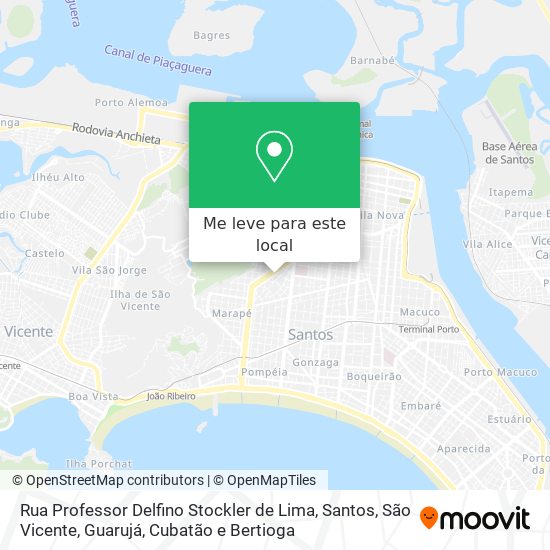 Rua Professor Delfino Stockler de Lima mapa