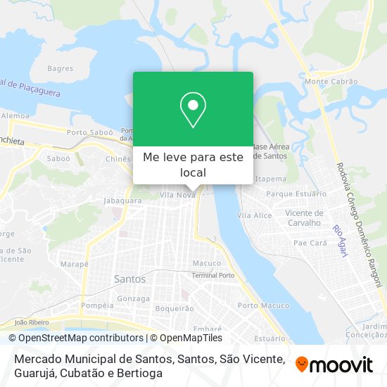 Mercado Municipal de Santos mapa