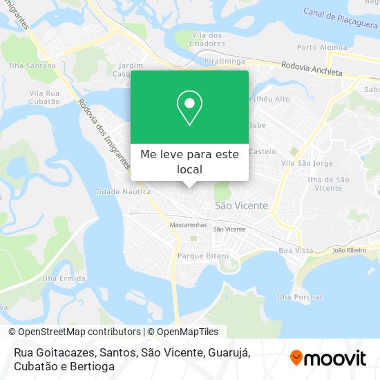 Rua Goitacazes mapa