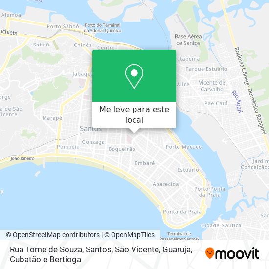 Rua Tomé de Souza mapa