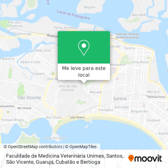 Faculdade de Medicina Veterinária Unimes mapa
