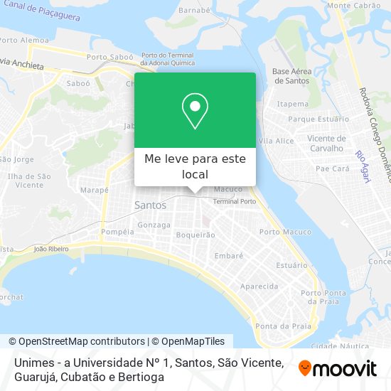 Unimes - a Universidade Nº 1 mapa