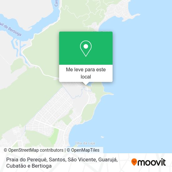 Praia do Perequê mapa