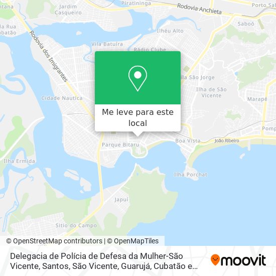 Delegacia de Polícia de Defesa da Mulher-São Vicente mapa