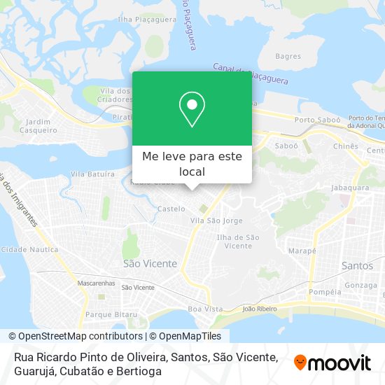 Rua Ricardo Pinto de Oliveira mapa