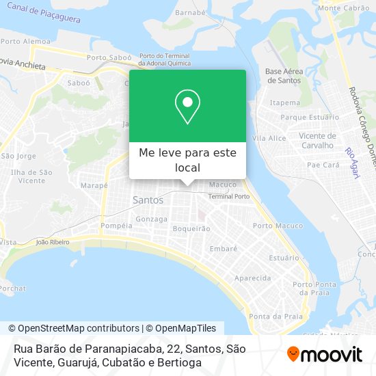 Rua Barão de Paranapiacaba, 22 mapa