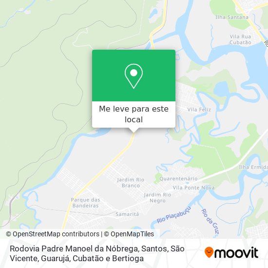 Rodovia Padre Manoel da Nóbrega mapa
