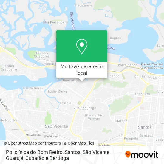 Policlínica do Bom Retiro mapa