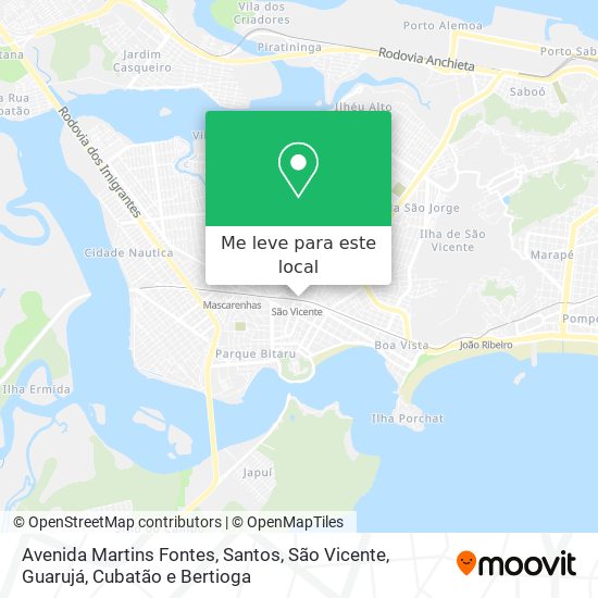 Avenida Martins Fontes mapa