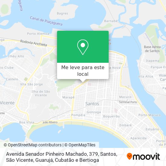 Avenida Senador Pinheiro Machado, 379 mapa