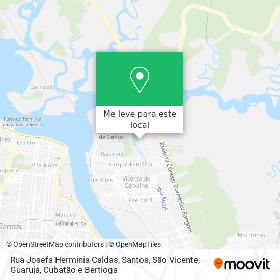 Rua Josefa Herminia Caldas mapa