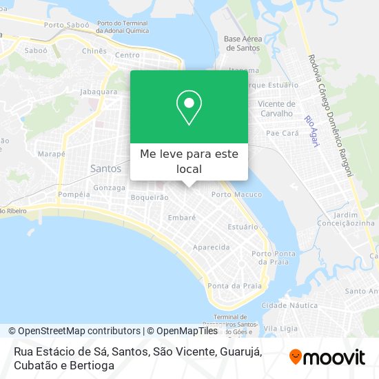 Rua Estácio de Sá mapa