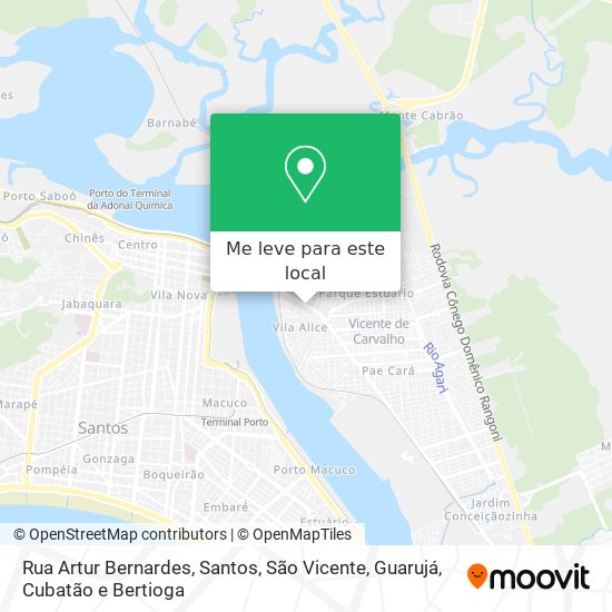 Rua Artur Bernardes mapa