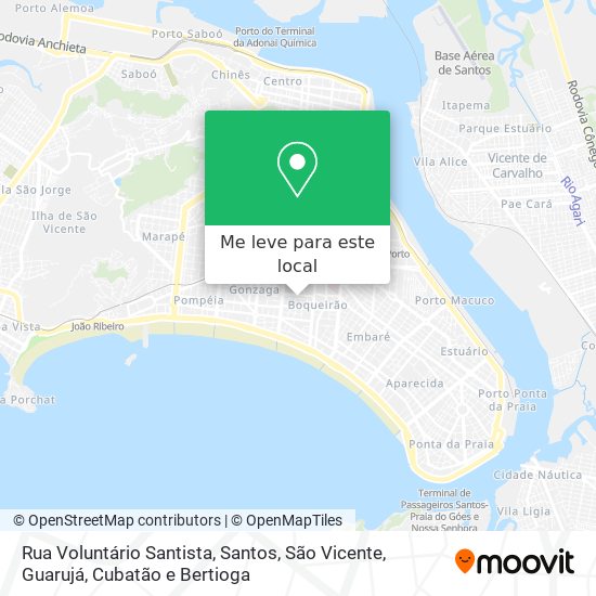 Rua Voluntário Santista mapa