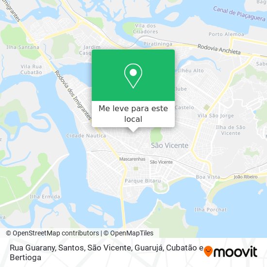 Rua Guarany mapa