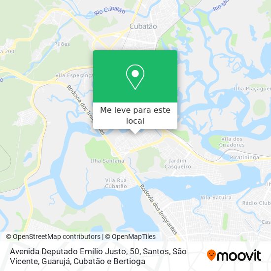 Avenida Deputado Emílio Justo, 50 mapa