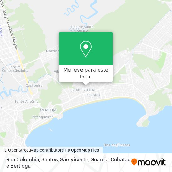 Rua Colômbia mapa