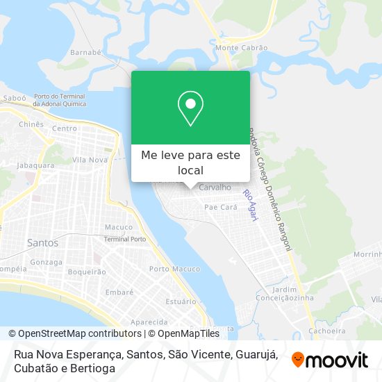 Rua Nova Esperança mapa