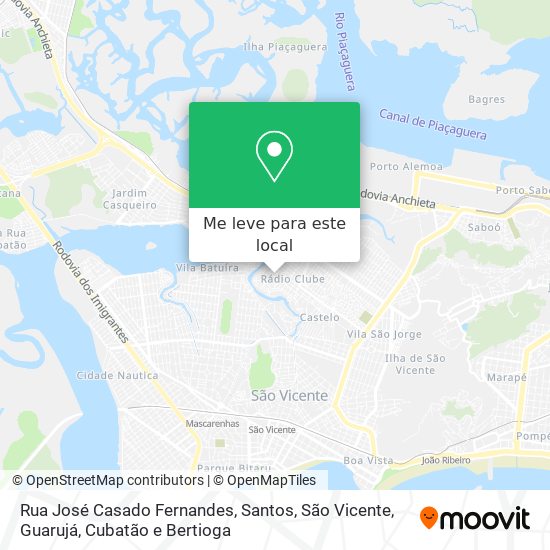 Rua José Casado Fernandes mapa