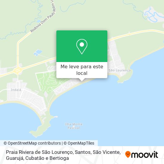 Praia Riviera de São Lourenço mapa