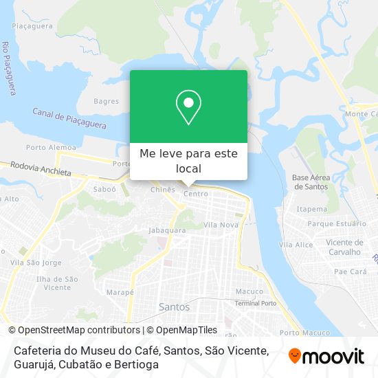 Cafeteria do Museu do Café mapa
