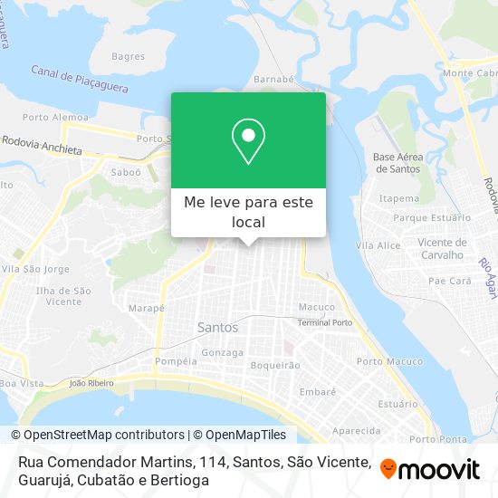 Rua Comendador Martins, 114 mapa