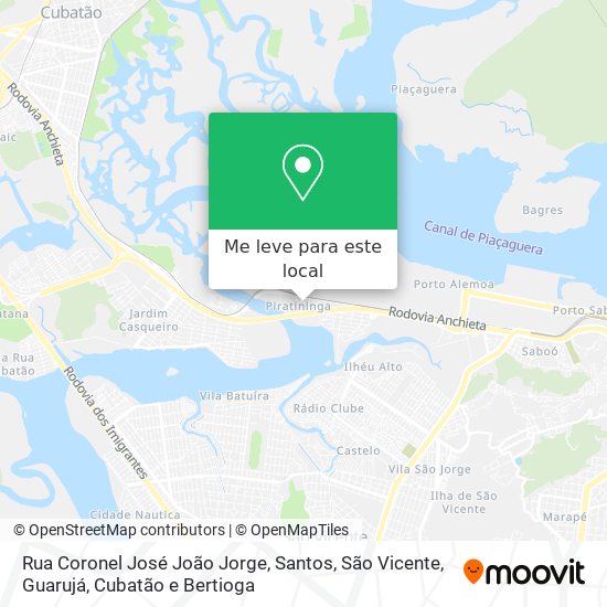Rua Coronel José João Jorge mapa