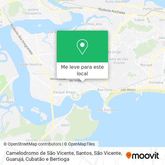 Camelodromo de São Vicente mapa
