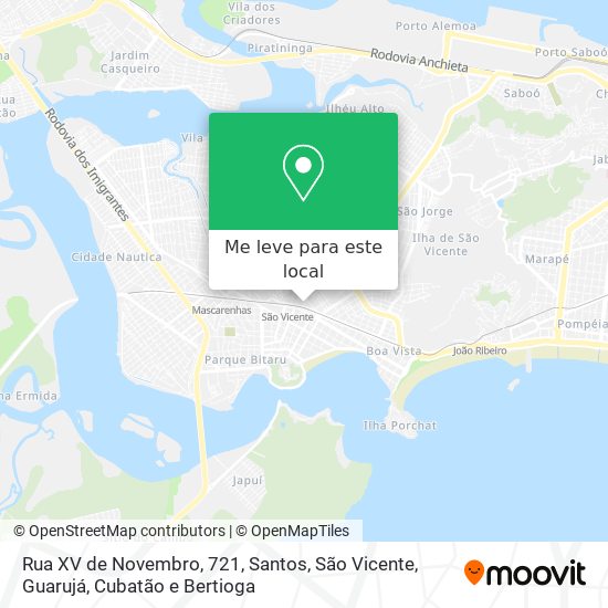 Rua XV de Novembro, 721 mapa