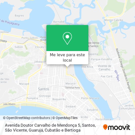 Avenida Doutor Carvalho de Mendonça 5 mapa