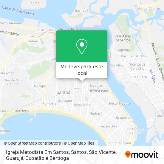 Igreja Metodista Em Santos mapa