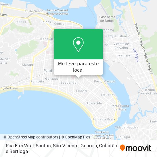 Rua Frei Vital mapa