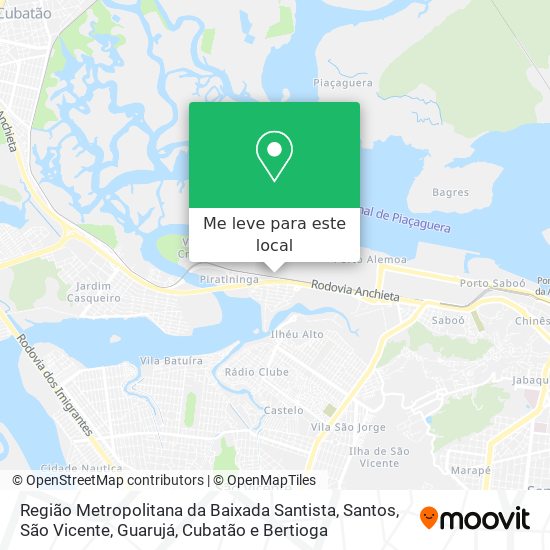 Região Metropolitana da Baixada Santista mapa