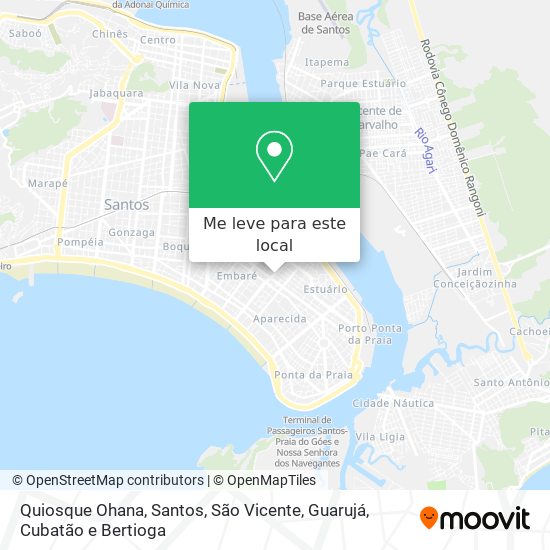 Quiosque Ohana mapa